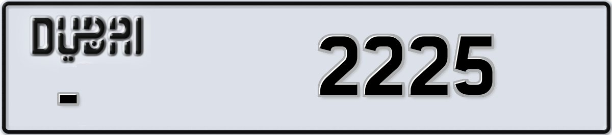 4 Digits Number Plate